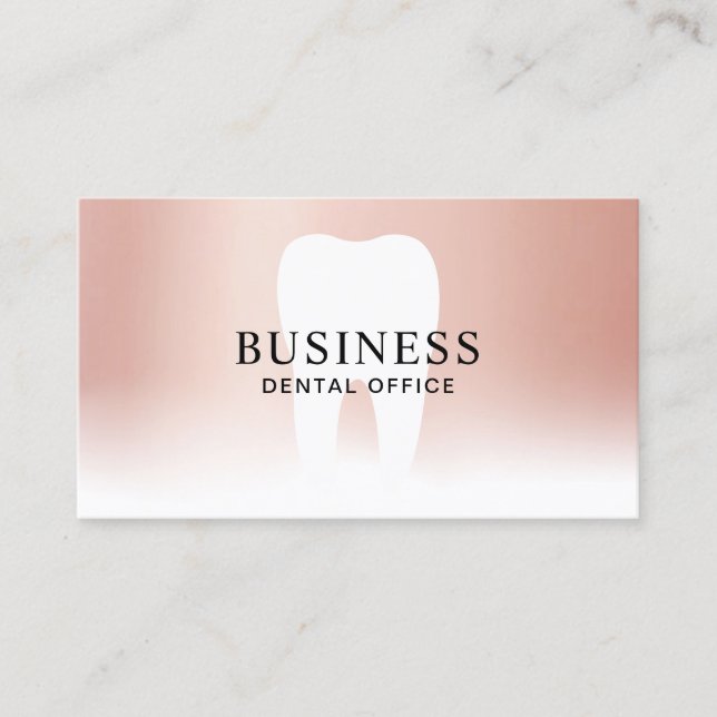 Dentist Tooth Rose Gold Pastel Dental Appointment (Front)