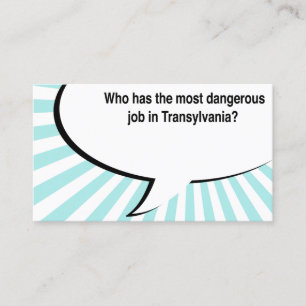 dentist transylvania joke business card