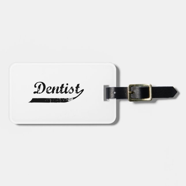 Dentist Typography Luggage Tag (Front Horizontal)