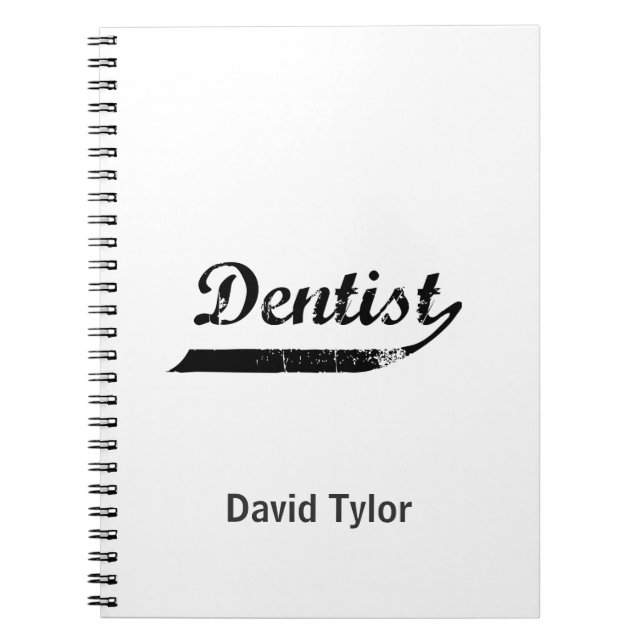 Dentist Typography Notebook (Front)