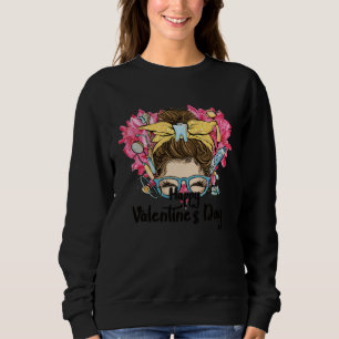 Dentist Valentine's Day Dental Squad Gnome Hearts Sweatshirt