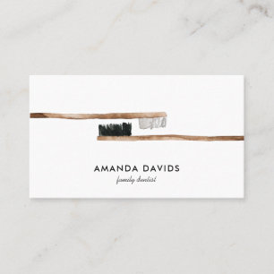Dentist   Watercolor Tooth Dental Hygienist Business Card