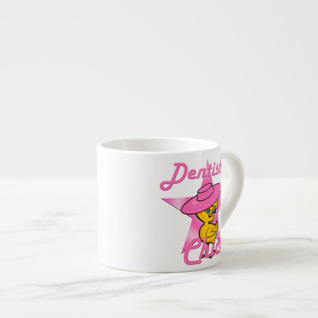 Dentistry Chick #8 Espresso Cup (Front Right)
