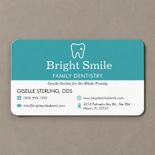 Dentistry Dental Office Teal Business Card