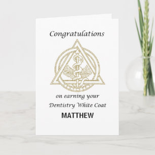 Dentistry White Coat Custom School Name Medical  Card