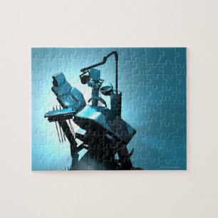Dentist's chair, computer artwork. jigsaw puzzle