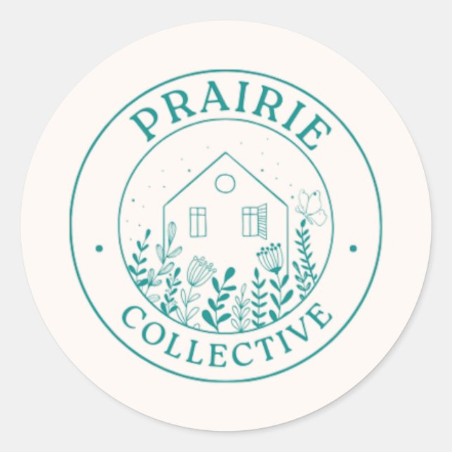 Denton Prairie Collective Round Stickert Classic Round Sticker (Front)