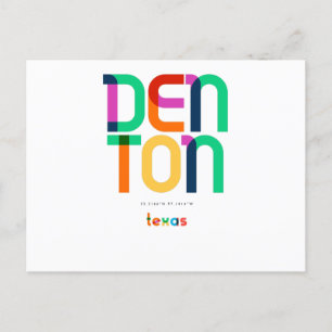 Denton Texas Mid Century, Pop Art, Postcard