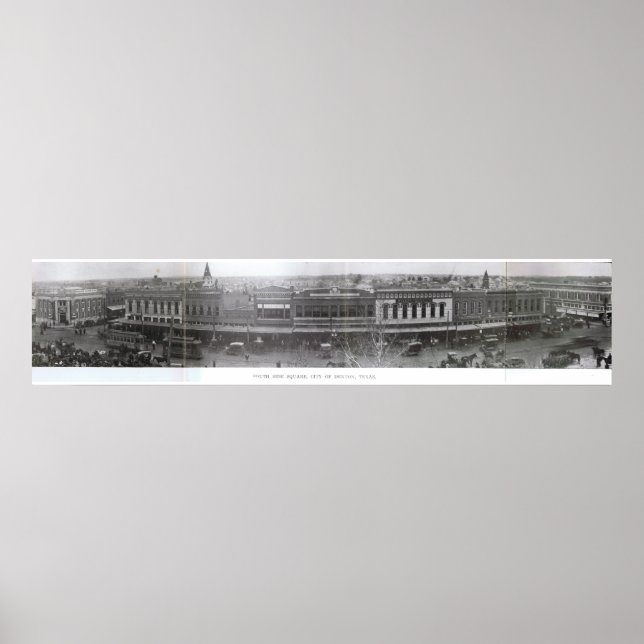 Denton, Texas - South Side of Square Early 1900's Poster (Front)