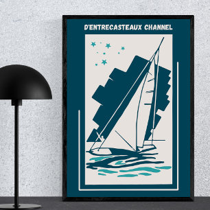 D'entrecasteaux Channel, Australia - Vintage Sail Poster