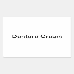 Denture Cream Labels/ Rectangular Sticker