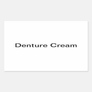 Denture Cream Labels/ Rectangular Sticker