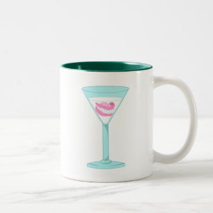 Dentures False Teeth Martini Two-Tone Coffee Mug