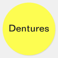 Dentures Label/