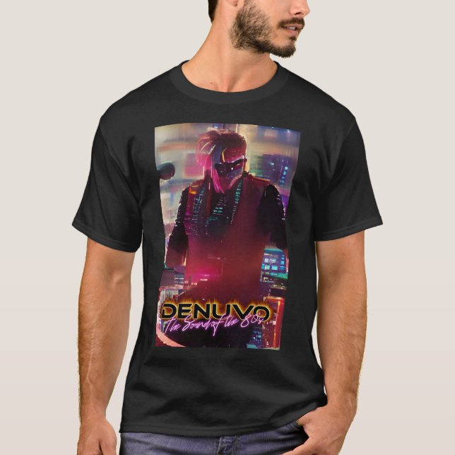 Denuvo Synthwave Jon T-Shirt (Front)