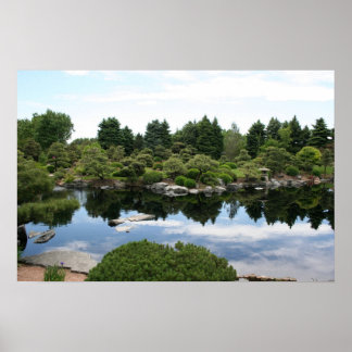 Denver Botanical Gardens pond Poster