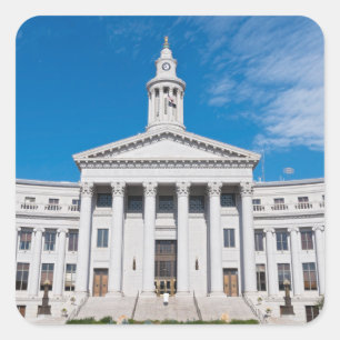 Denver City and County Building Entrance Square Sticker