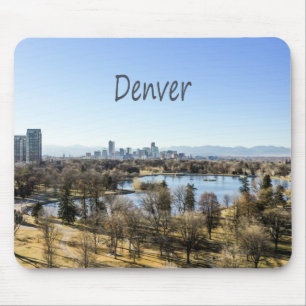 Denver City and Mountains Colorado Mouse Pad