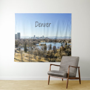 Denver City and Mountains Colorado Tapestry
