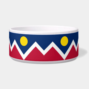 Denver City Flag Pet Bowl