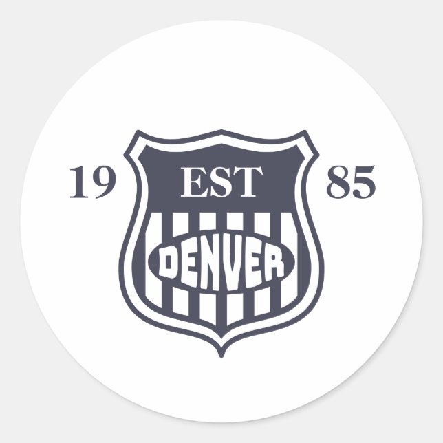 Denver Classic Round Sticker (Front)