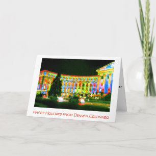 Denver, CO, City and County Bldg, Happy Holidays Holiday Card