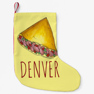 Denver Colorado Breakfast Omelette Omelette Foodie Small Christmas Stocking