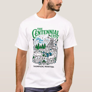 Denver Colorado City Skyline and Rocky Mountains T-Shirt