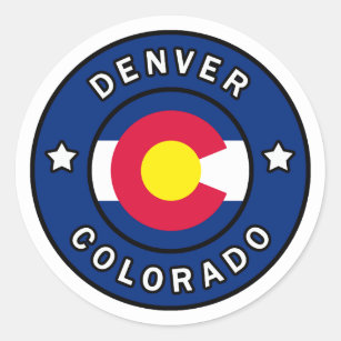 Denver Colorado Classic Round Sticker