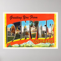 Denver Colorado CO Old Vintage Travel Souvenir