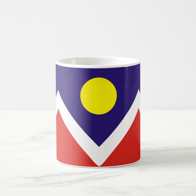 Denver, Colorado Flag Coffee Mug (Center)