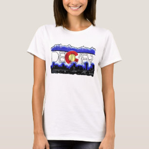 Denver Colorado ladies skyline flag tank