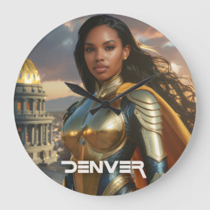 DENVER - COLORADO LARGE CLOCK