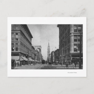 Denver, Colorado - Looking down 16th Street View Postcard