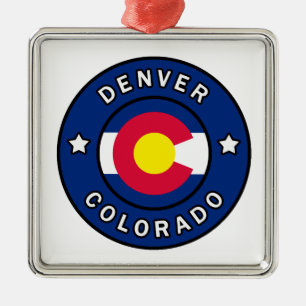 Denver Colorado Metal Ornament