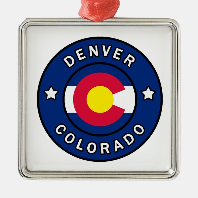 Denver Colorado Metal Ornament (Front)