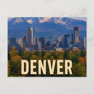 Denver Colorado Mountain City Travel Gift Postcard