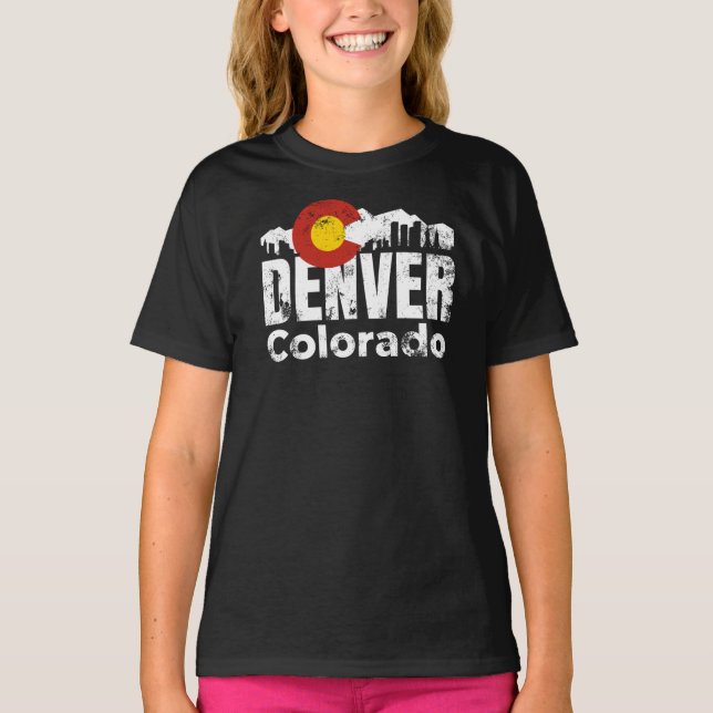 Denver Colorado Mountains T-Shirt (Front)