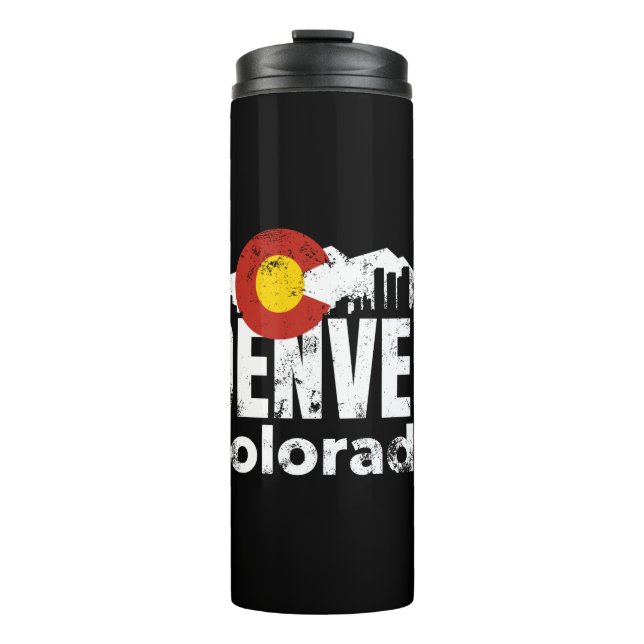 Denver Colorado Mountains Thermal Tumbler (Front)