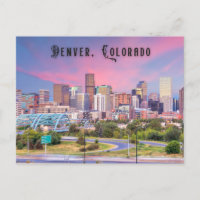 Denver Colorado Postcard Travel