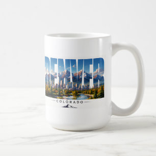 Denver Colorado Rocky Mountain Skyline Travel Coffee Mug