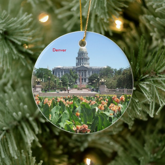 Denver Colorado Scenic Christmas Ornament (Tree)