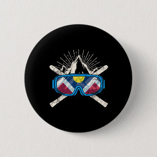 Denver Colorado Ski Skiing Men Women Kids Youth Bo 6 Cm Round Badge