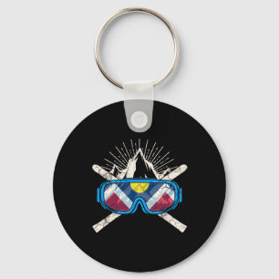 Denver Colorado Ski Skiing Men Women Kids Youth Bo Key Ring