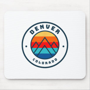 Denver Colorado Skiing Snowboarding Ski Family Tri Mouse Pad