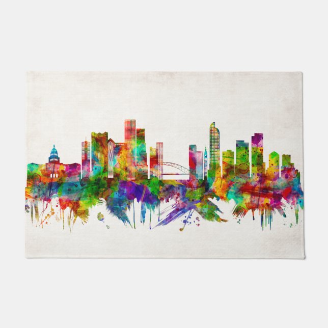 Denver Colorado Skyline Doormat (Front)