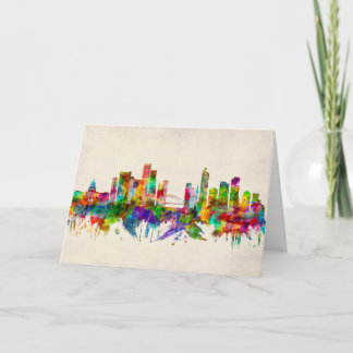 Denver Colorado Skyline Holiday Card