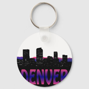 Denver Colorado Skyline Key Ring