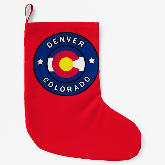 Denver Colorado Small Christmas Stocking (Front)