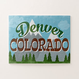 Denver Colorado Snowy Mountains Jigsaw Puzzle